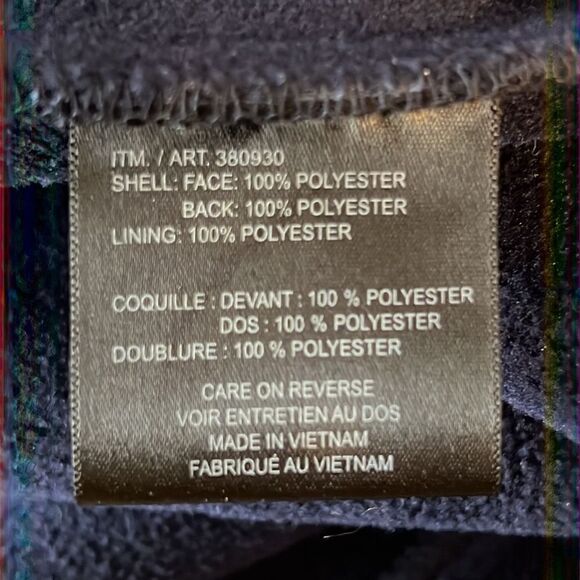 Kirkland Blue Water Repellent Soft Shell Zip Up Lined Jacket Size M - Picture 14 of 15